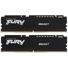 Оперативная память Kingston Fury Beast, DDR5, 32GB (1x32 GB), 6000 MHz, CL36, DIMM, радиатор, черный