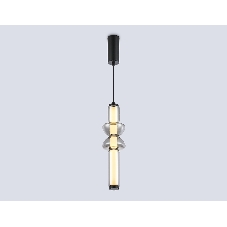 Подвесной светодиодный светильник Ambrella light LH11021 BK/SM черный/дымчатый 17W 3000K D120*435