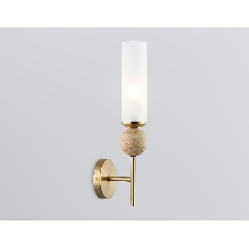 Настенный светильник Ambrella light LH53254 BS/FR латунь/белый матовый E14 max 40W 110*100*400