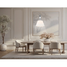 Светильник Ambrella light LH75250 SN/FR сатин никель/белый матовый E27 max 60W D360*500