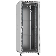 Шкаф телекоммуникационный напольный Cabeus, IP20, 42U, 2055х800х800 мм (ВхШхГ), дверь: стекло, разборный, цвет: серый