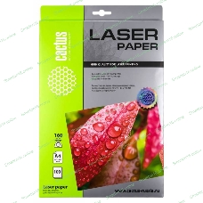 Фотобумага Cactus CS-LPA4160100 A4/160г/м2/100л./белый глянцевое для лазерной печати