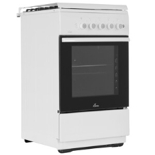 Плита Газовая Flama N FG 24239 W белый (стеклянная крышка) реш.чугун