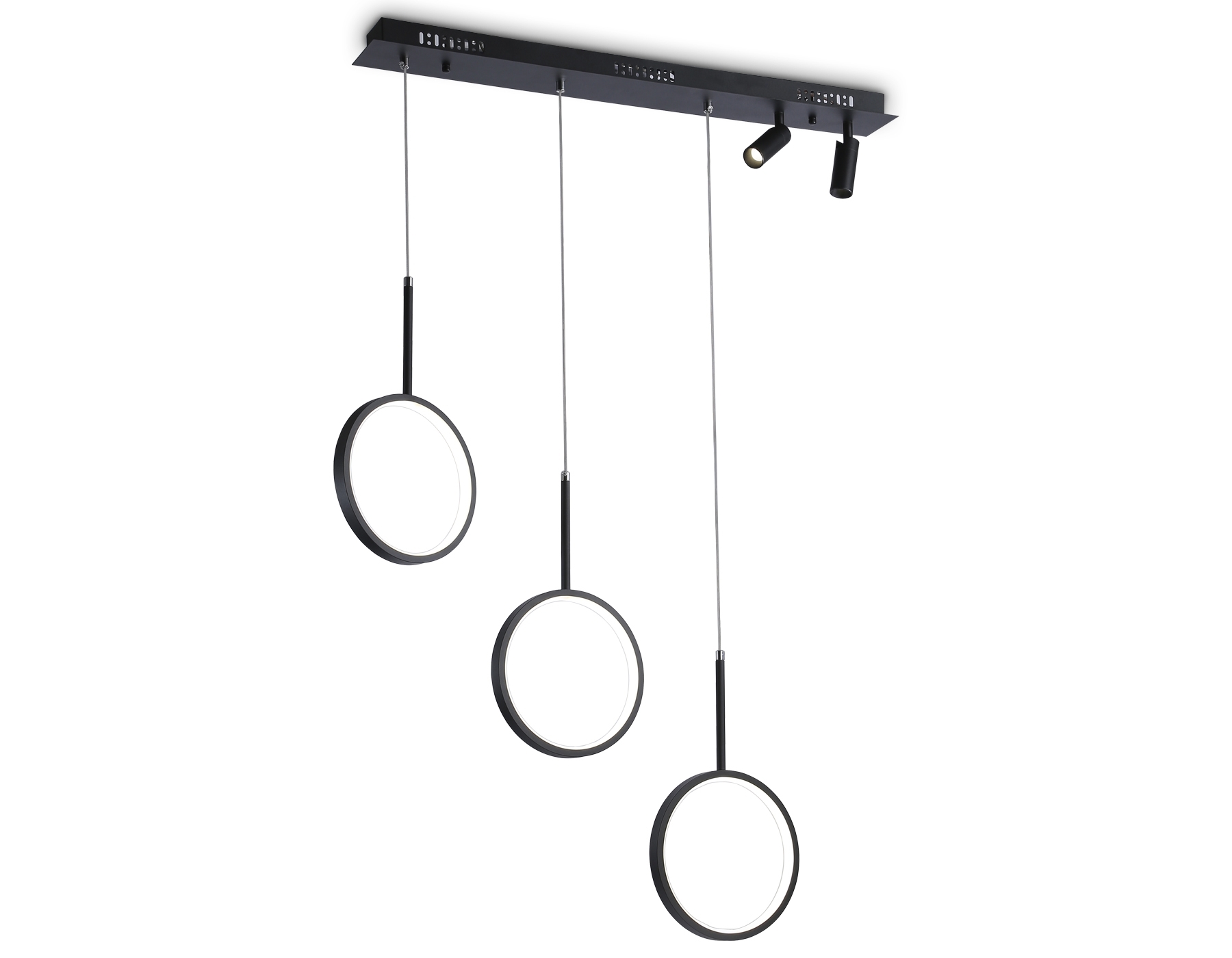 Светильник Ambrella light FL5278/3+2 BK черный 59W 3000K/4200K/6400K+4200K 800*20*1200 (ПДУ ИК)