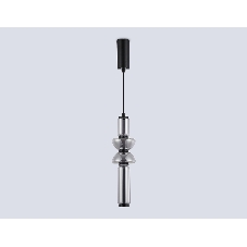 Подвесной светодиодный светильник Ambrella light LH11021 BK/SM черный/дымчатый 17W 3000K D120*435
