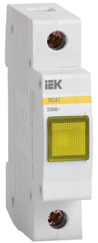 Лампа сигнальная ЛС-47 жел. IEK MLS10-230-K05