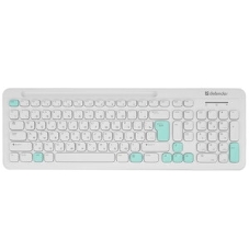 Комплект клавиатура+мышь Defender Cerrato C-978 беспроводной, USB, 1600 DPI, белый/голубой