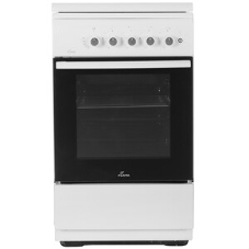 Плита Газовая Flama N FG 24239 W белый (стеклянная крышка) реш.чугун