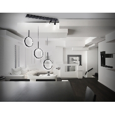 Светильник Ambrella light FL5278/3+2 BK черный 59W 3000K/4200K/6400K+4200K 800*20*1200 (ПДУ ИК)