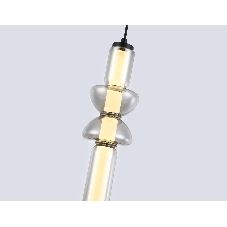 Подвесной светодиодный светильник Ambrella light LH11021 BK/SM черный/дымчатый 17W 3000K D120*435