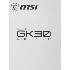 Клавиатура проводная MSI Vigor GK30 белый USB Multimedia for gamer LED (подставка для запястий)