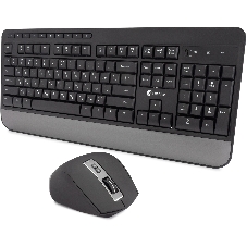 Комплект клавиатура+мышь Oklick S290W беспроводной, USB, 1600 DPI, чёрный