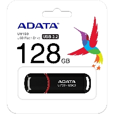 Флешка USB ADATA UV150 (AUV150-128G-RBK), 128Gb, USB 3.0, R/W 100/30, черный