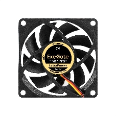 Вентилятор для корпуса ExeGate ExtraPower EP07015B3P черный, 70 мм, 3100 об/мин, 28 дБ, 3 pin