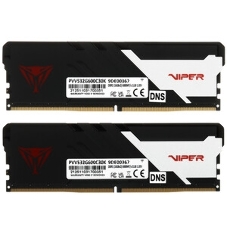 Оперативная память Patriot Viper Venom, DDR5, 32Gb (2x16Gb), 6000MHz, CL30, DIMM, с радиаторами, RGb, черный