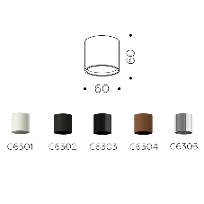 Корпус светильника C6303 DCH черный хром D60*H60mm MR16 GU5.3