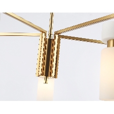 Люстра Ambrella light LH56124/5 BS/FR латунь/белый матовый E14*5 max 40W D605*350