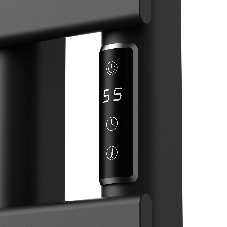 Полотенцесушитель дизайнерский электрический BAU Wind Hook Black 80х50, подключение нижнее, черный м