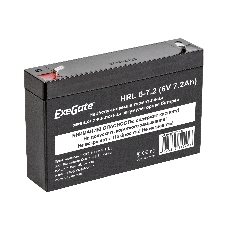 Батарея для ИБП ExeGate HRL 6-7.2 (6V 7.2Ah), клеммы F1
