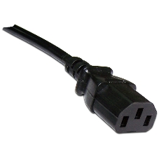 Шнур питания Lanmaster C13-Schuko угловая, 3х0.75, 220В, 10А, черный, 1.8 метра