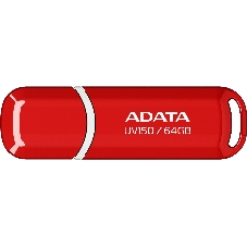 Флешка USB ADATA UV150 (AUV150-64G-RRD), 64Gb, USB 3.0, R/W 100/30, красный