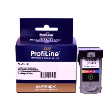 Картридж струйный ProfiLine PL-CL-51 для принтеров Canon PIXMA MP150/MP160/MP170/MP180/MP450/MP460/MX300/MX310/IP1200/IP2200/IP6210/IP6220/IP6310/IP6320 с чернилами Cyan/Magenta/Yellow