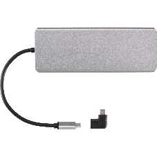USB-концентратор VCOM CU4706, USB Type-C, HDMI/DP/USB3.0/TC/USB2.0/RJ45/SD/TF/PD/3.5 мм jack, USB Type-C