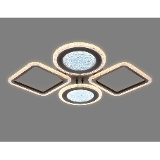 Потолочный светодиодный светильник FA431/4 CF кофе 108W 750*580*80 (ПДУ РАДИО 2.4G)