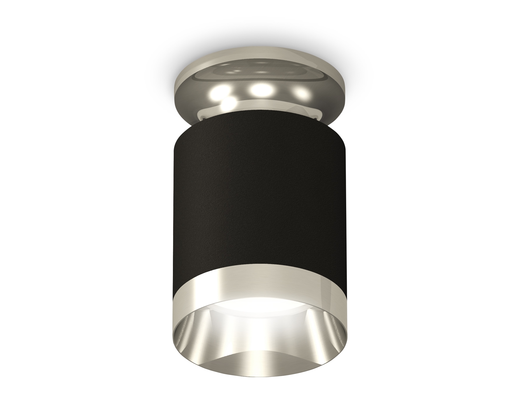 Светильник Ambrella Light XS6302121 SBK/PSL черный песок/серебро полированное MR16 GU5.3 (N6903, C6302, N6132)