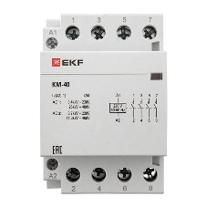 Контактор модульный EKF km-3-40-40 КМ 40А 4NO (3 мод.) PROxima