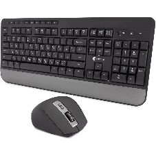 Комплект клавиатура+мышь Oklick S290W беспроводной, USB, 1600 DPI, чёрный