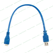 Кабель Gembird/Cablexpert USB 3.0 Pro, AM/microBM 9P, 30 см, экран, синий, пакет