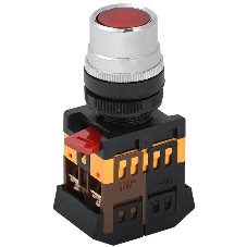 Кнопка ABLF-22 красный d22мм неон/240В 1з+1р IEK