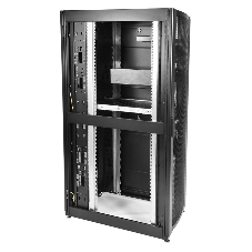 Шкаф серверныйЦМО! ПРОФ напольный 42U (800x1200) дверь перфорированная 2 шт., черный, в сборе (ШТК-СП-42.8.12-44АА-9005)