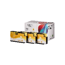 Набор струйных картриджей Sakura CZ136A (№711 Yellow 3-pack) для HP, желтый, 26 мл. (3шт)