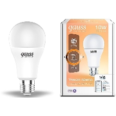 Лампа Светодиодная Gauss Smart Home DIM E27 A60 10 Вт 2700К 1/10/40 Лампа Светодиодная Gauss Smart Home DIM E27 A60 10 Вт 2700К 1/10/40