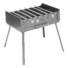 Мангал-дипломат Palisad Camping в сумке 410x280x125 мм, 1,5 мм, 6 шампуров в комплекте