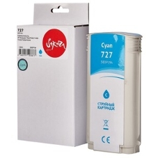 Картридж струйный Sakura B3P19A (№727 Cyan) для HP, голубой, 130 мл.