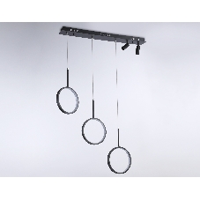 Светильник Ambrella light FL5278/3+2 BK черный 59W 3000K/4200K/6400K+4200K 800*20*1200 (ПДУ ИК)