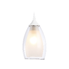 Светильник Ambrella light TR3534 WH/CL/FR белый/прозрачный/белый матовый E27 max 40W D120*800