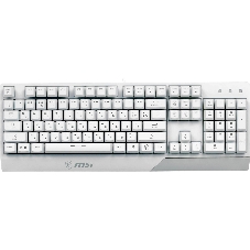 Клавиатура проводная MSI Vigor GK30 белый USB Multimedia for gamer LED (подставка для запястий)