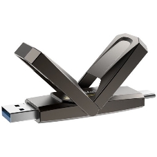 Флешка USB Netac US5 (NT03US5C-512G-32TA), 512Gb, USB 3.2/TypeC, R/W 550/500, черный