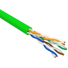 Кабель информационный Rexant cat.5e U/UTP 4 пары 24AWG нг(А)-LSLTx внутренний 305м зеленый