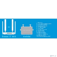 Интернет-центр Netcraze Explorer 4G (NC-4910) с модемом 4G, Mesh Wi-Fi 5 AC1200 и 4-портовым Smart-коммутатором