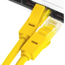 Патч-корд Greenconnect UTP прямой ethernet 0.5m cat.5е, RJ45, литой (Желтый) (GCR-LNC02-0.5m)