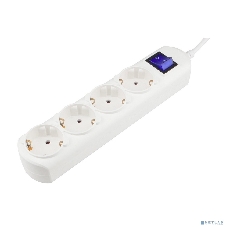 Удлинитель PC 3 м, 4 р с/з, с выкл.16А бел. PC-5B-3M