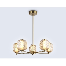 Светильник Ambrella light LH30104/5 SB/TI бронза/янтарь 27W 3000K D660*700