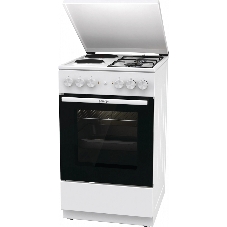 Плита комбинированная Gorenje GK5A12WG белый, конфорок 2 газовых и 2 электрических, духовка 68 л, 50 см x 85 см x 59.4 см