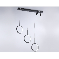 Светильник Ambrella light FL5278/3+2 BK черный 59W 3000K/4200K/6400K+4200K 800*20*1200 (ПДУ ИК)