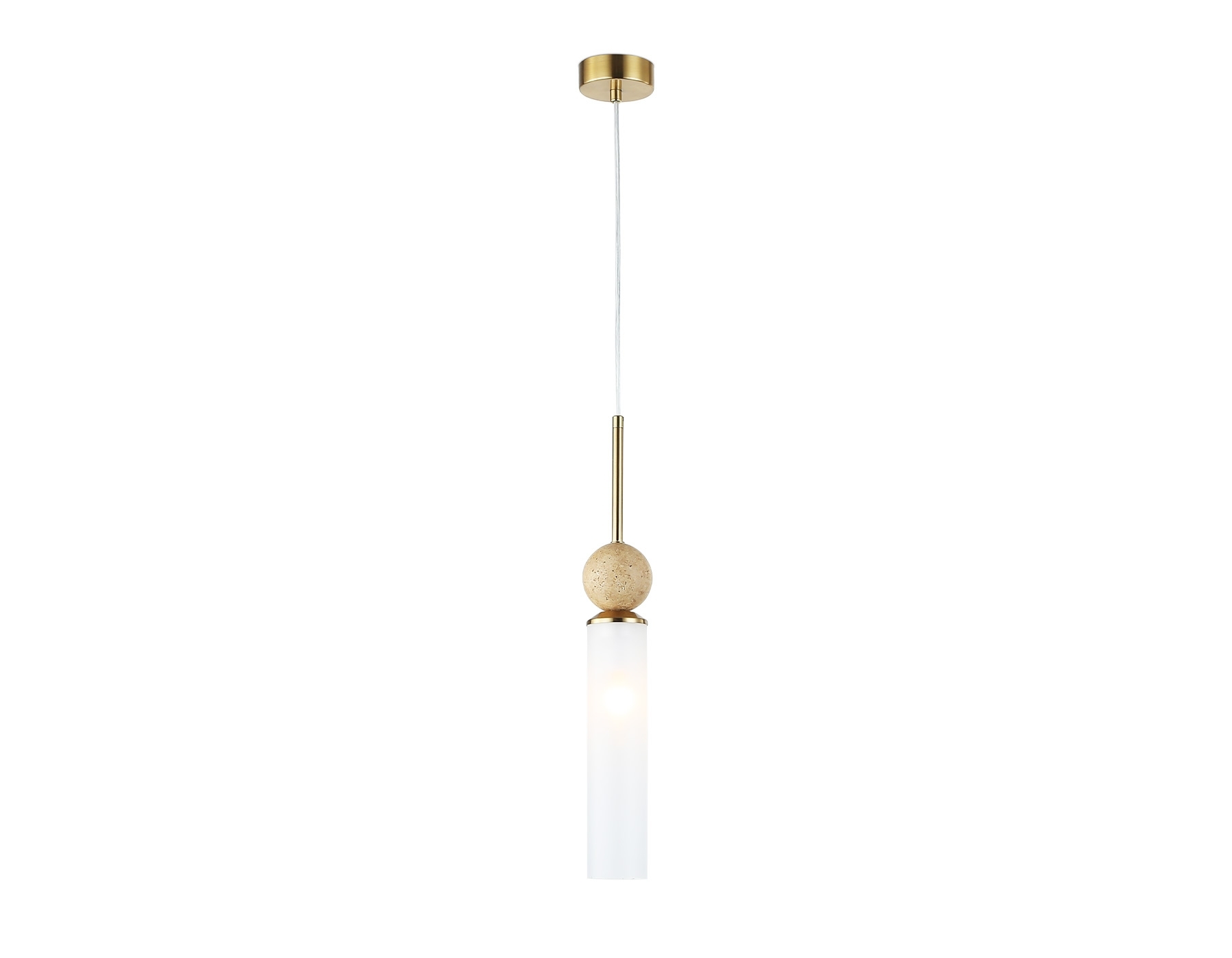 Светильник Ambrella light LH53256 BS/FR латунь/белый матовый E14 max 40W D80*470